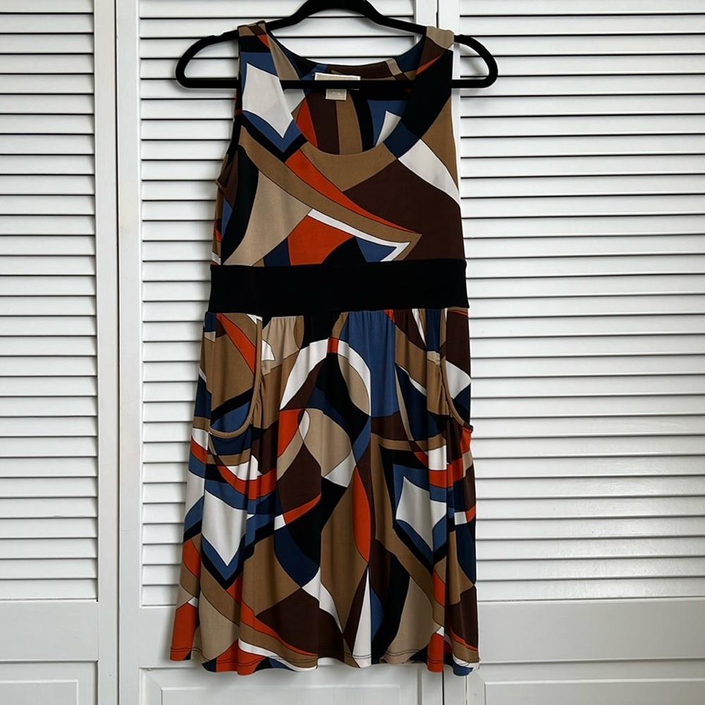 Michael Kors Printed Short Sleeve Dress Petite Small